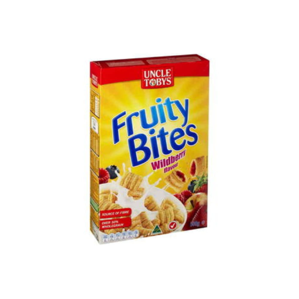 엉클 토비스 프루티 바이트 와일드베리 플레이버 시리얼 500g, Uncle Tobys Fruity Bites Wildberry Flavour Cereal 500g