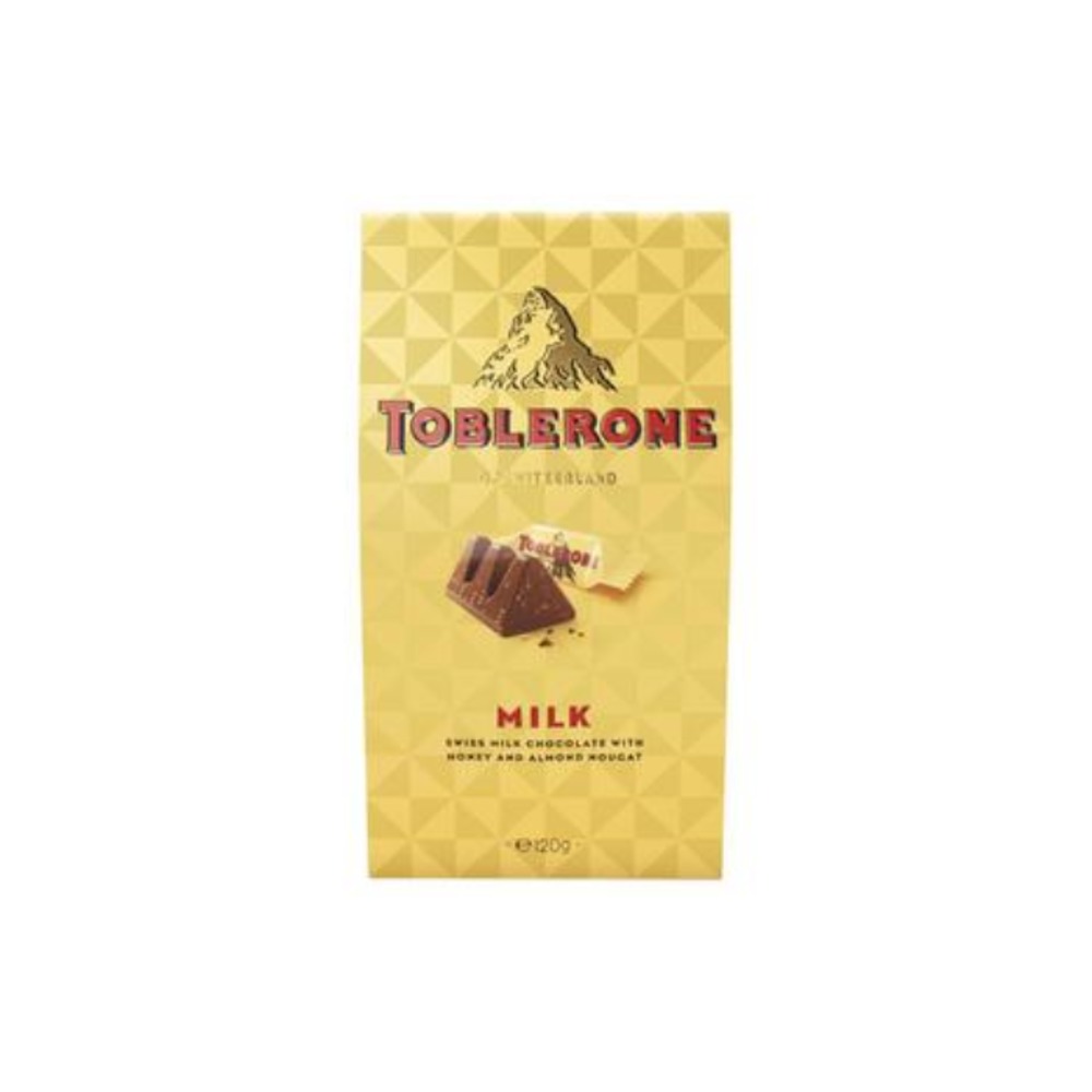 토블론 스위스 밀크 초코렛 위드 허니 앤 아몬드 노우깃 120g, Toblerone Swiss Milk Chocolate With Honey And Almond Nougat 120g