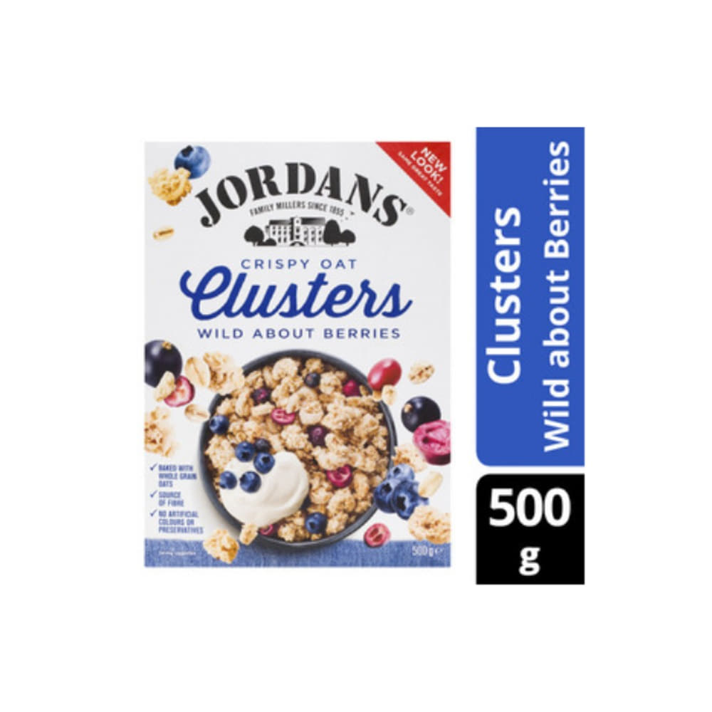 조던스 크리스피 오트 클러스터 와일드 어바웃 베리 시리얼 500g, Jordans Crispy Oat Clusters Wild About Berries Cereal 500g