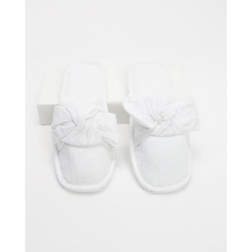 Marks &amp; Spencer Square Toe Bow Mule Slippers - Womens MA850SH68KQH
