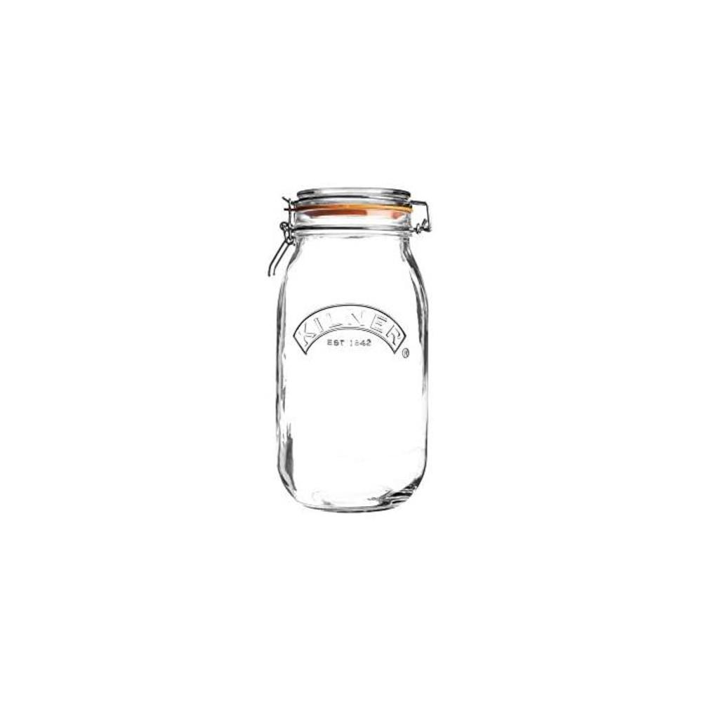 Kilner Round Clip Top Jar, Large Glass Canister with Airtight Seal for Home Canning, Preserving, and Storing, 51-Fluid Ounces B003Y7JP7K