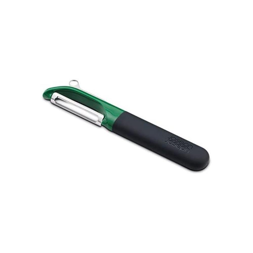 Joseph Joseph 10108 Multi-Peel Straight Peeler Easy Grip Handles Stainless Steel Blade for Kitchen Vegetable Fruit, Green B00RLRRXLO