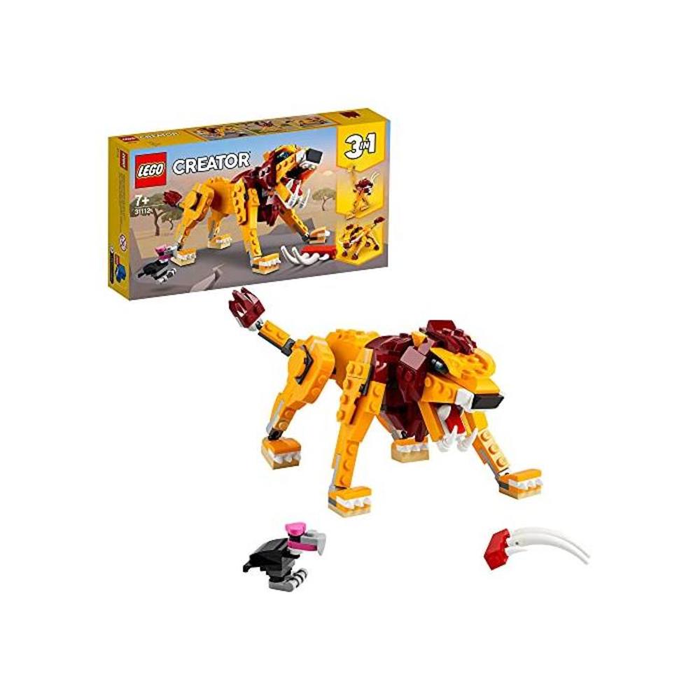 LEGO 레고 31112 크리에이터 3 in 1 Wild Lion, Ostrich and W아트hog Set, 애니멀 토이s for Kids B08G4P2B7B