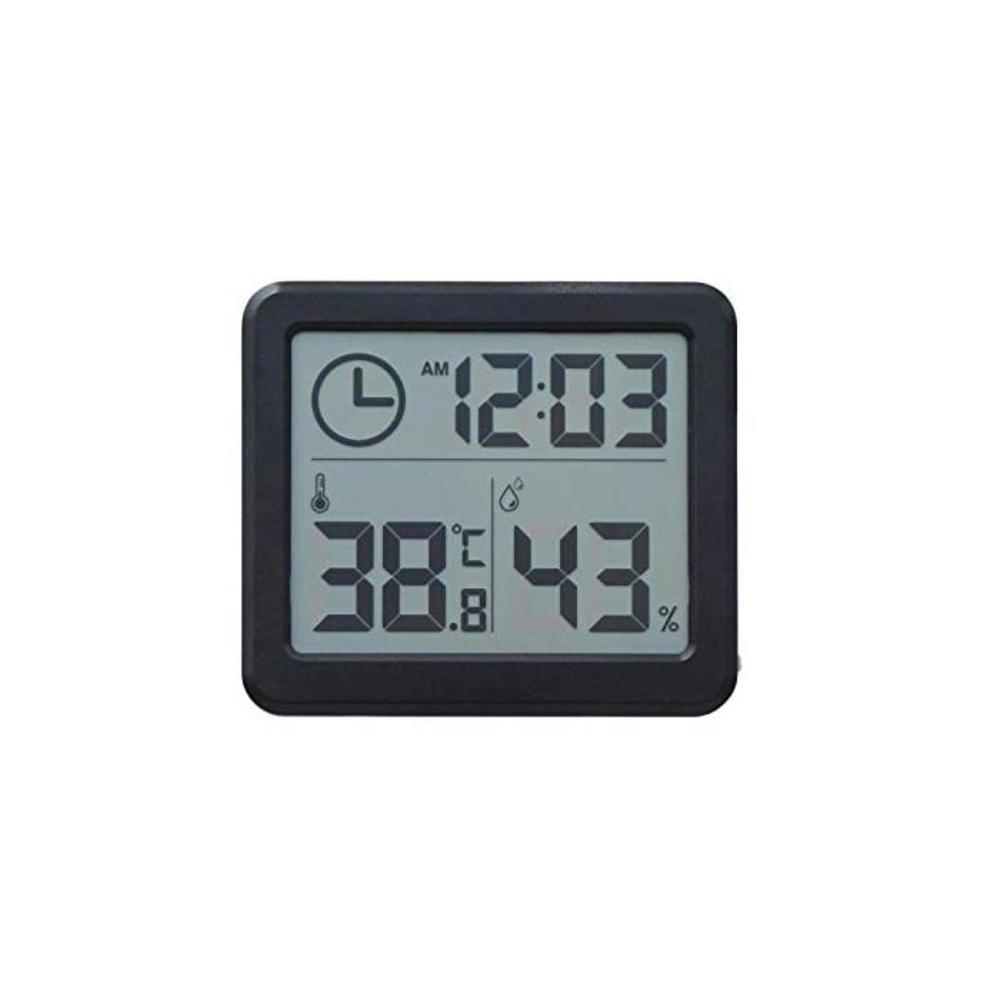 Digital Hygrometer Indoor Thermometer Humidity Monitor with Ultra-Thin Temperature Humidity (Black) B085S6XB2N