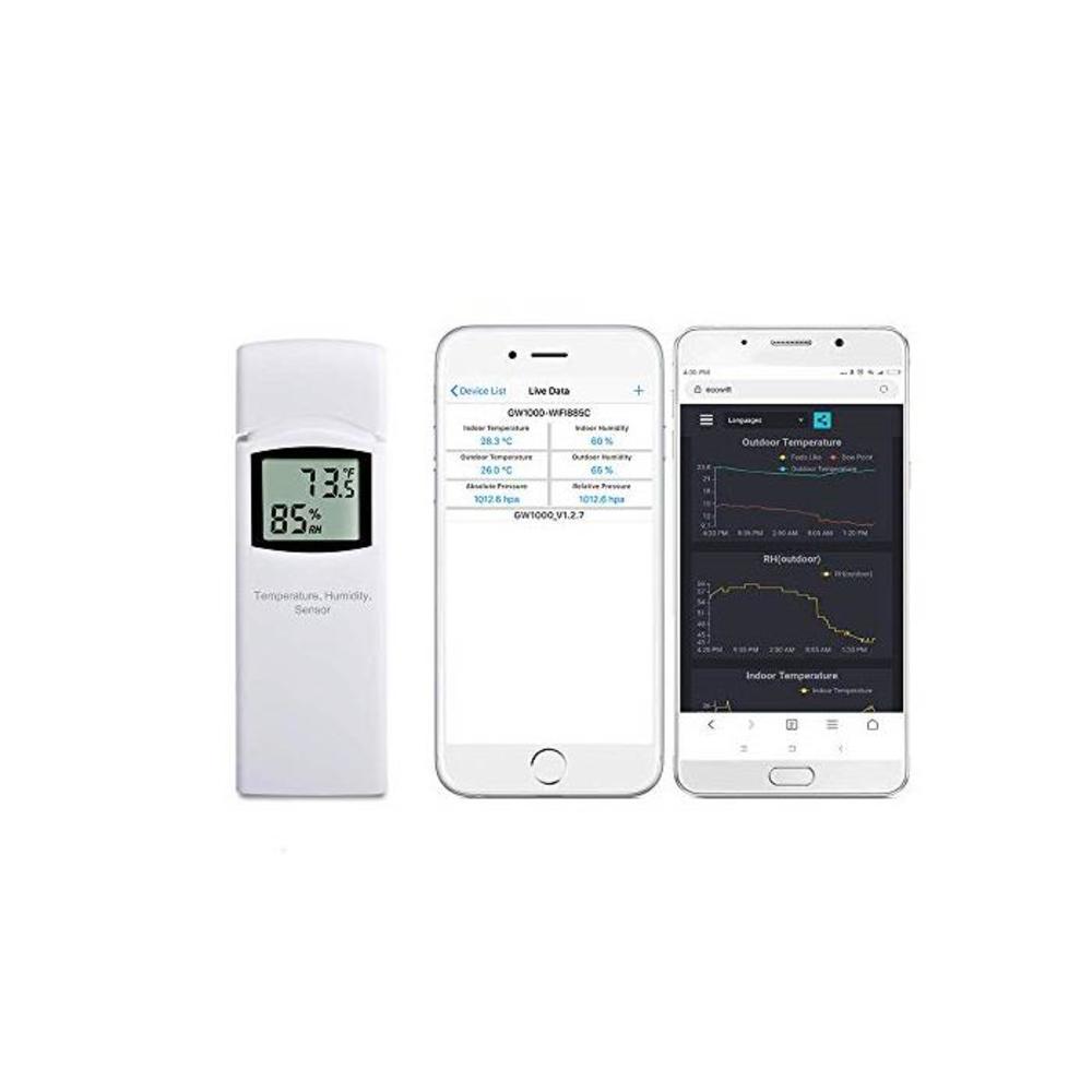 ECOWITT WH32 Outdoor Temperature and Humidity Sensor - Accessory Only, Can Not Be Used Alone B07MZ4RWY1