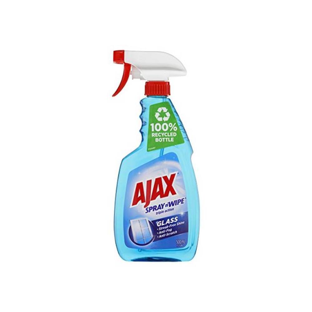 Ajax Spray n Wipe Triple Action Ammonia Free Glass Cleaner Anti Streak Anti Fog Anti Scratch Trigger Spray Made in Australia 500 ml B0778MC83L