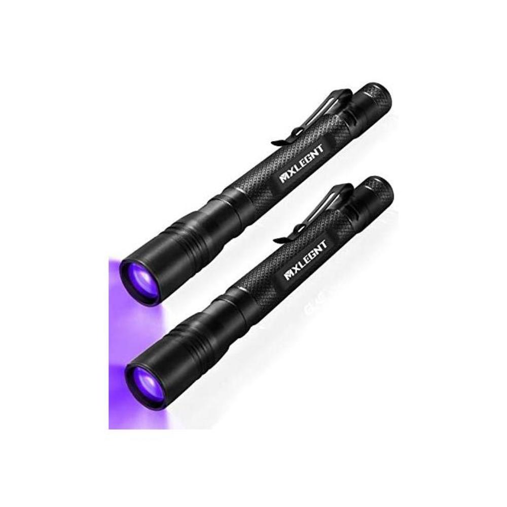 UV Black Light Flashlight 2 Pack, LED UV Torch Mini Blacklight Ultraviolet Pen Lights for Leak and Hotel Inspection - Pet Urine, Bed Bug, Scorpion, Stain, and Dye Detector B08FT2Q5YX