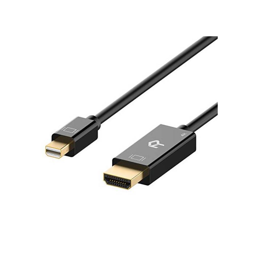 Rankie Mini DisplayPort (Mini DP) to HDMI Cable, 4K Resolution Ready, 6 Feet, Black B00YONKZ72