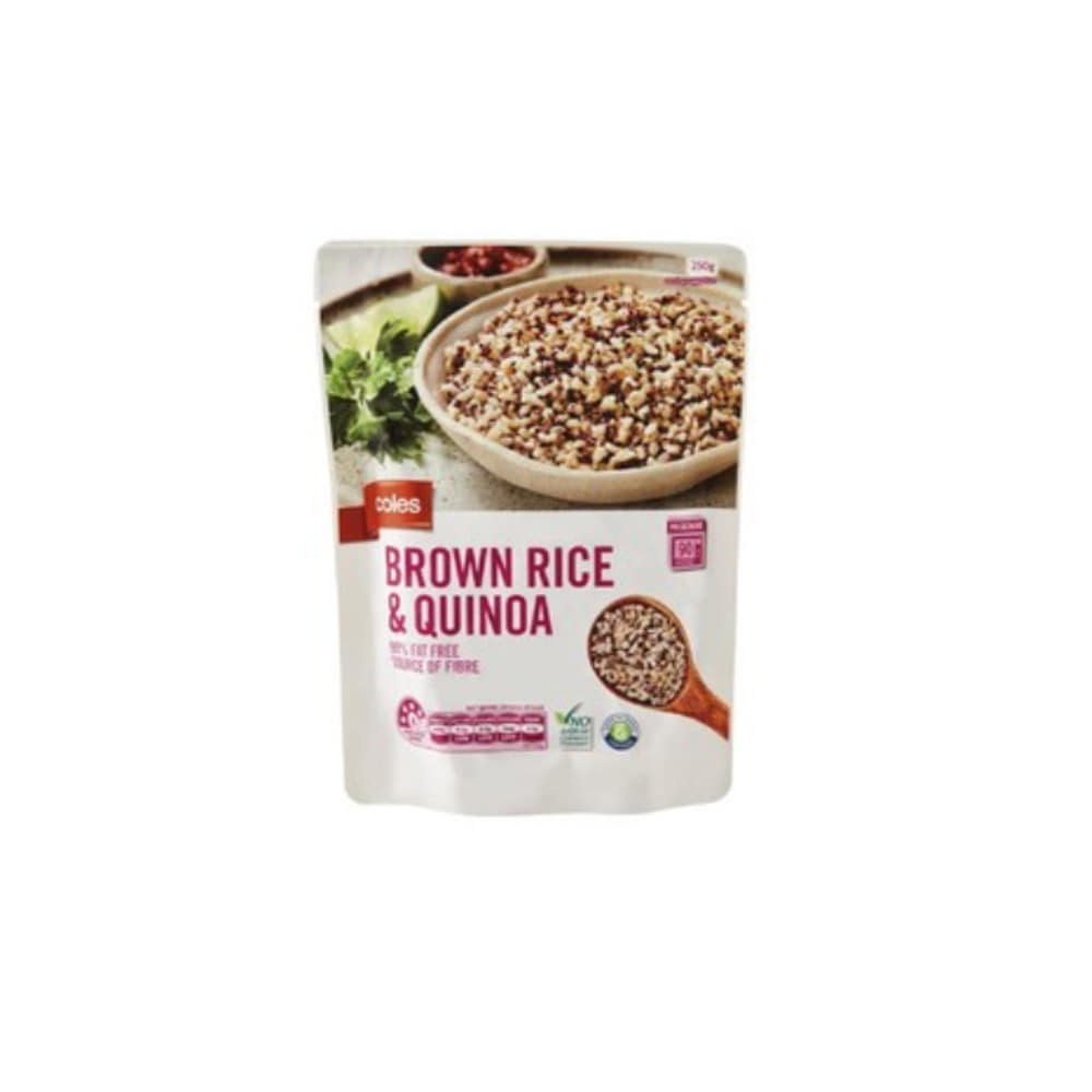 콜스 마이크로웨이브 브라운 라이드 &amp; 퀴노아 250g, Coles Microwave Brown Rice &amp; Quinoa 250g