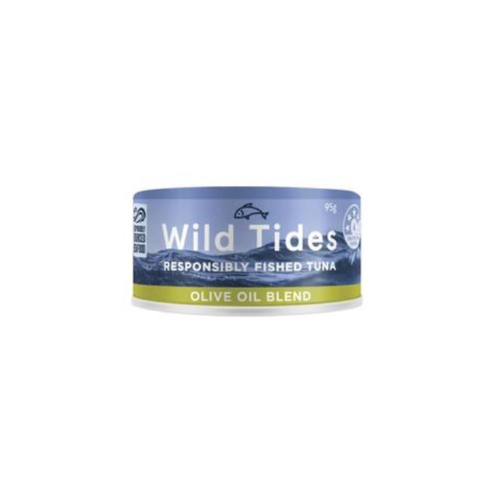 와일드 타이드즈 피쉬드 튜나 올리브 오일 블랜드 95g, Wild Tides Fished Tuna Olive Oil Blend 95g
