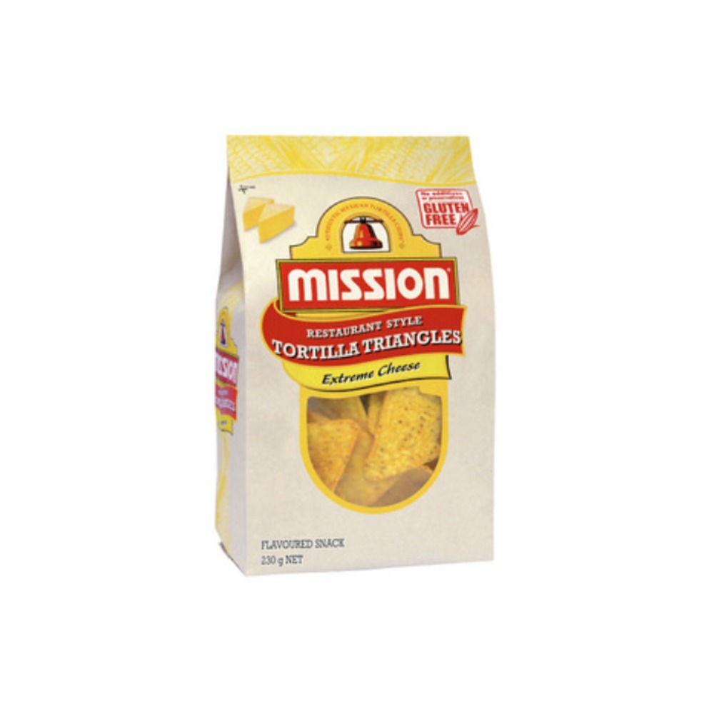 미션 익스트림 치즈 또띠아 트라이앵글스 콘 칩 230g, Mission Extreme Cheese Tortilla Triangles Corn Chips 230g