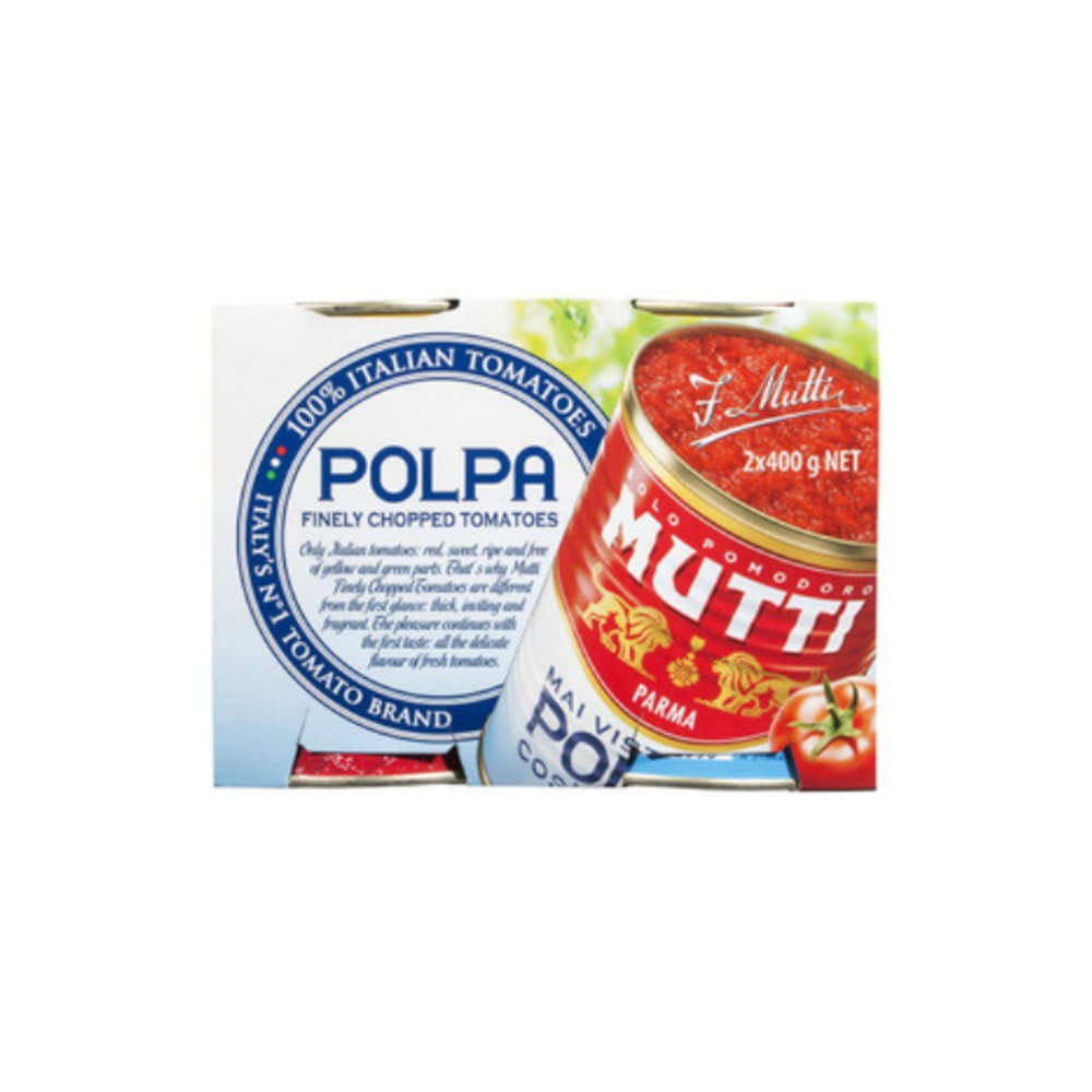 머티 폴파 토마토 파인리 촙드 2 팩 800g, Mutti Polpa Tomatoes Finely Chopped 2 pack 800g