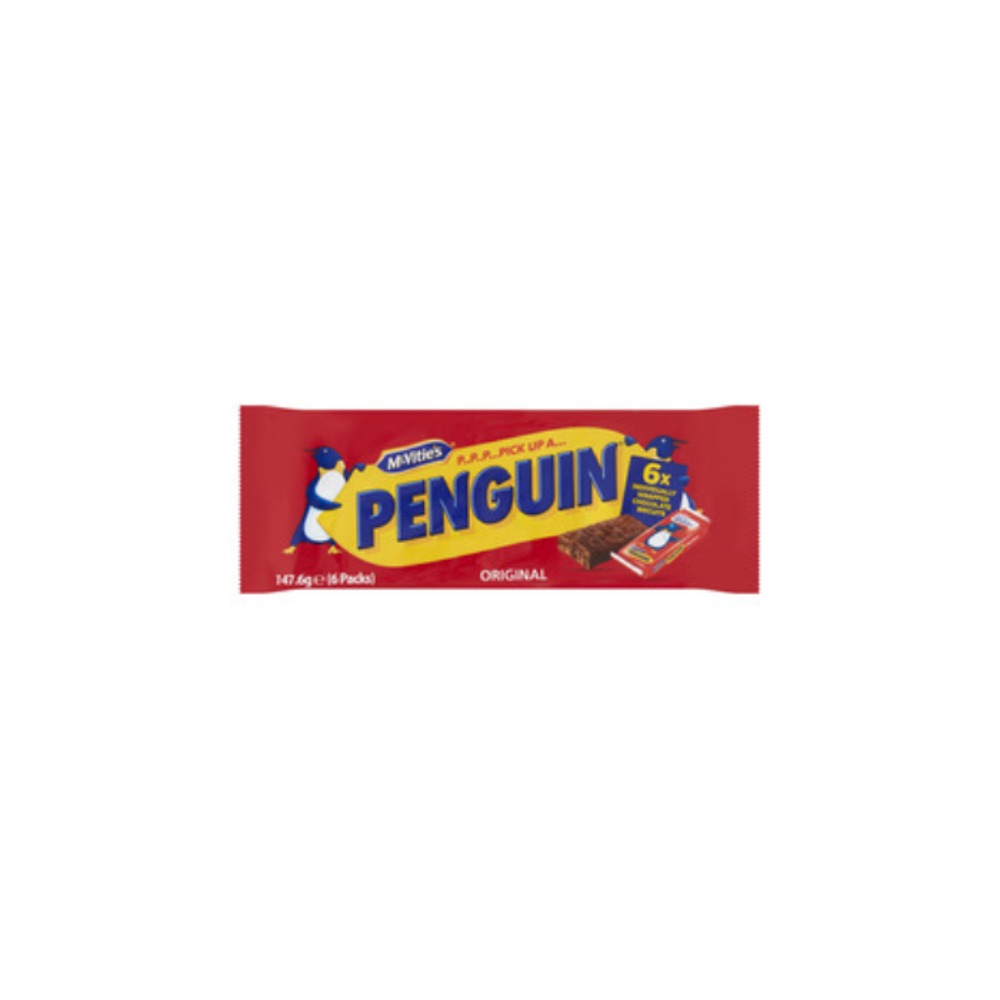 맥비티즈 펭귄 비스킷 6 팩 147g, McVities Penguin Biscuits 6 Pack 147g