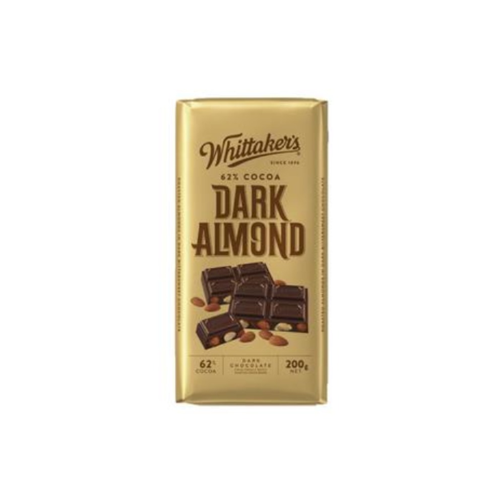 윗테이커 블록 초코렛 다크 아몬드 62% 200g, Whittakers Block Chocolate Dark Almond 62% 200g