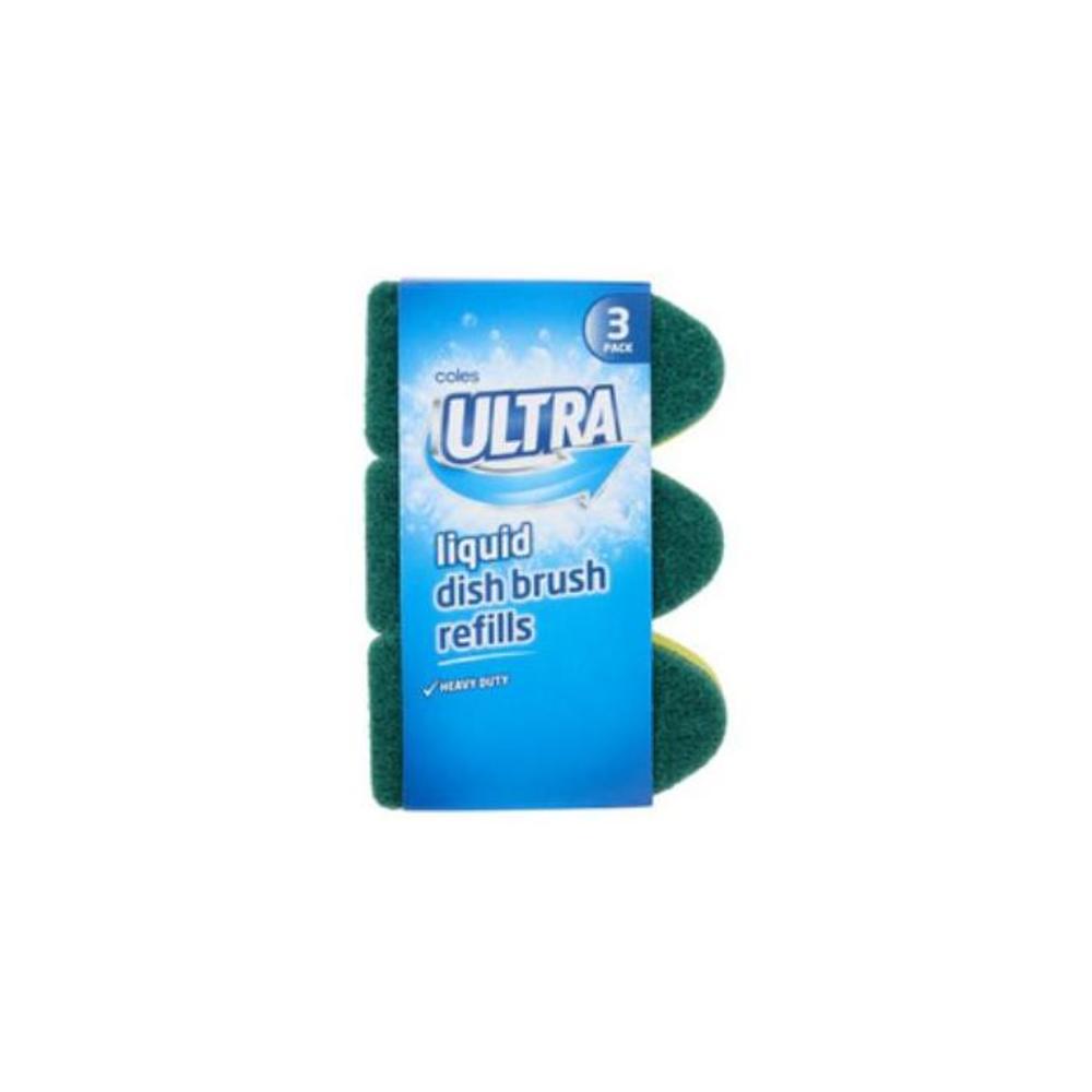 Coles Ultra Dish Liquid Brush Refills 3 pack