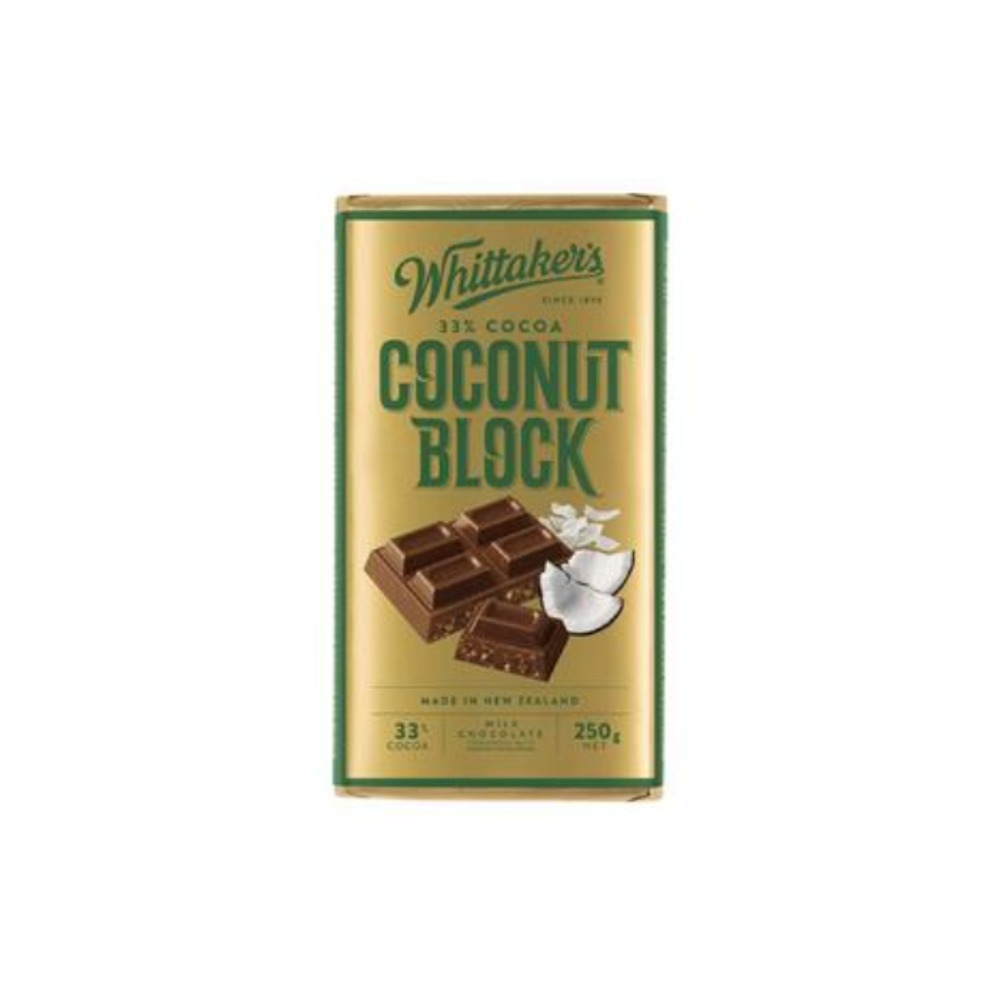 윗테이커 코코넛 밀크 초코렛 블록 250g, Whittakers Coconut Milk Chocolate Block 250g