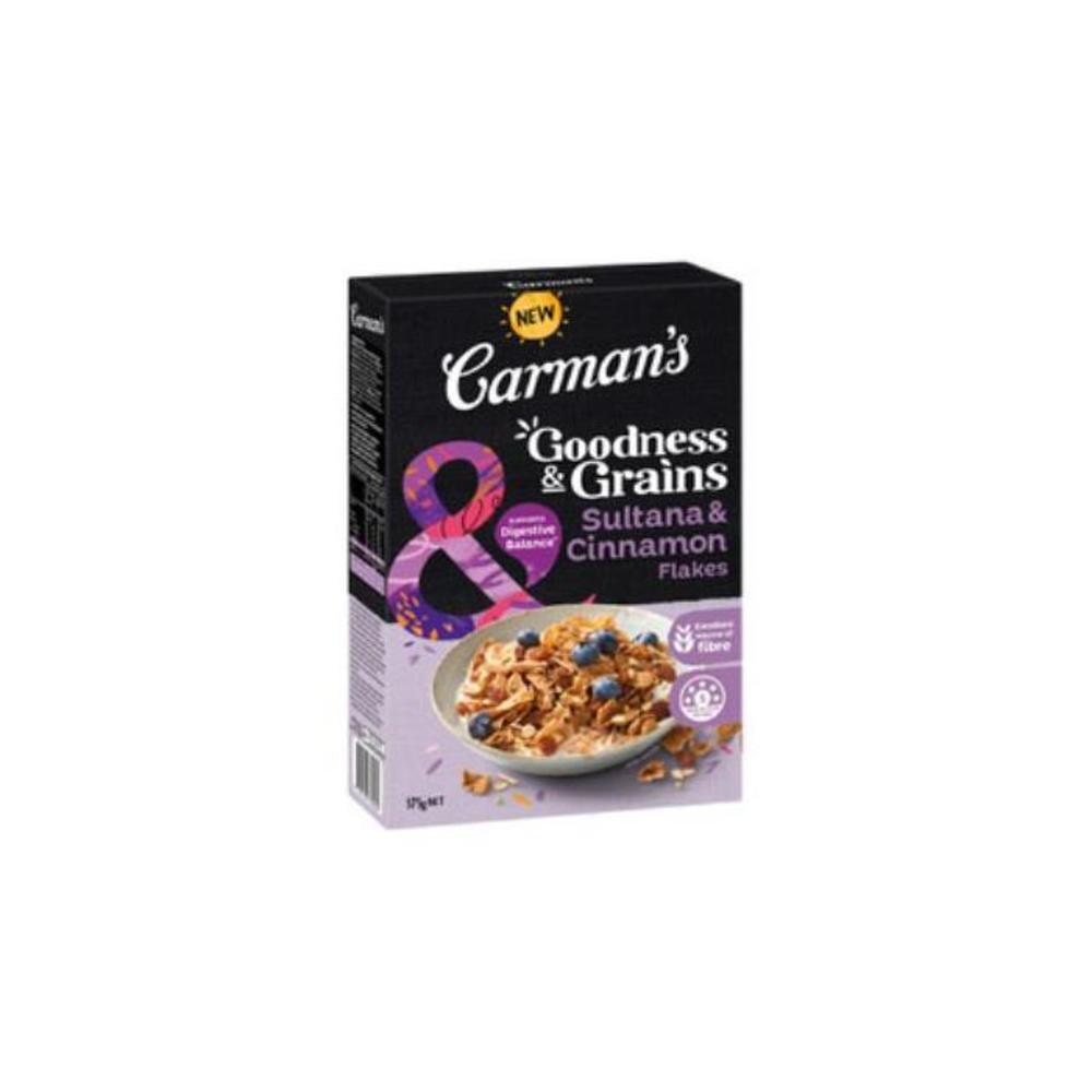 Carmans Goodness &amp; Grains Cereal Flakes Sultana &amp; Cinnamon 375g