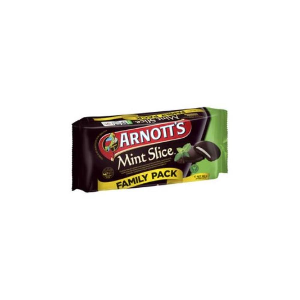 아노츠 페밀리 팩 비스켓 노초 킨트 슬라이스, Arnotts Family Pack Biscuits Choc Mint Slice 365g