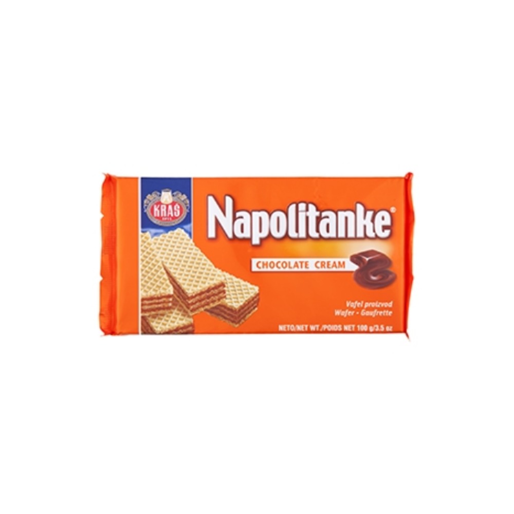 크래스 나폴리탄케 초코렛 크림 웨이퍼 100g, Kras Napolitanke Chocolate Cream Wafers 100g