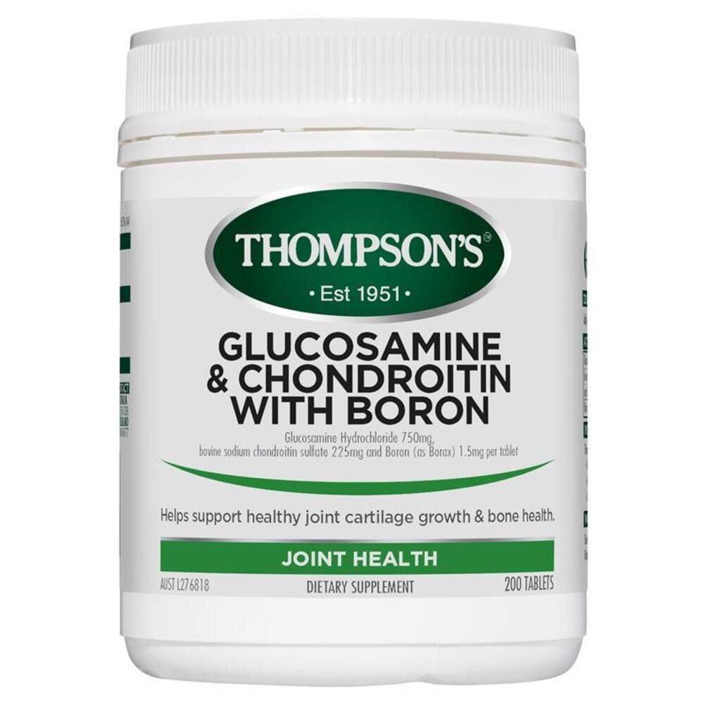 톰슨 글루코사민 and 콘드로이틴 윗 보론 200 타블렛 Thompsons Glucosamine and Chondroitin with Boron 200 Tablets