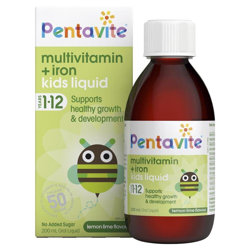 펜타바이트 오랄 리퀴드 멀티비타민 위드 아이너 200mL Penta-Vite Oral Liquid Multivitamins with Iron 200mL