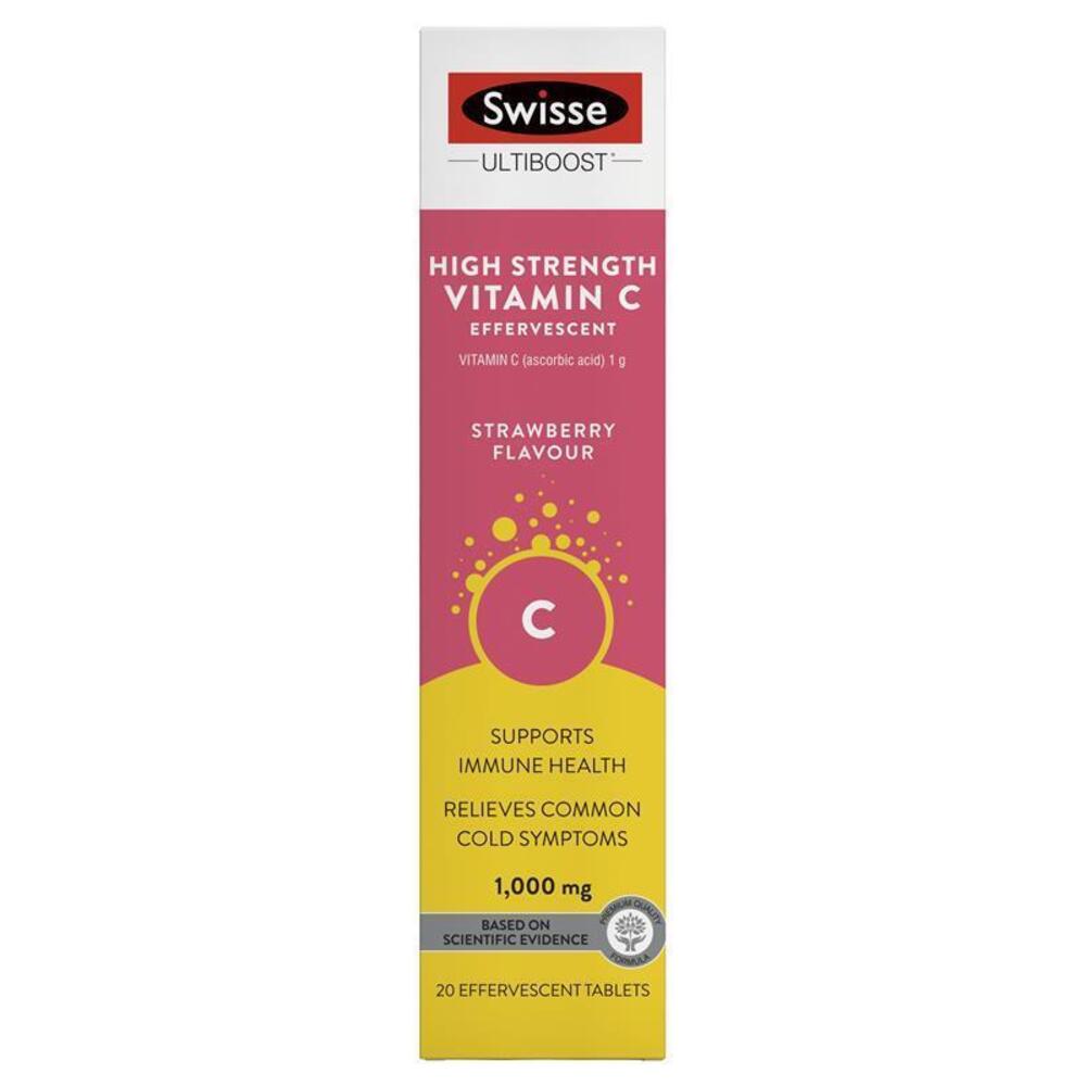 Swisse Ultiboost High Strength Vitamin C 20 Effervescent Tablets