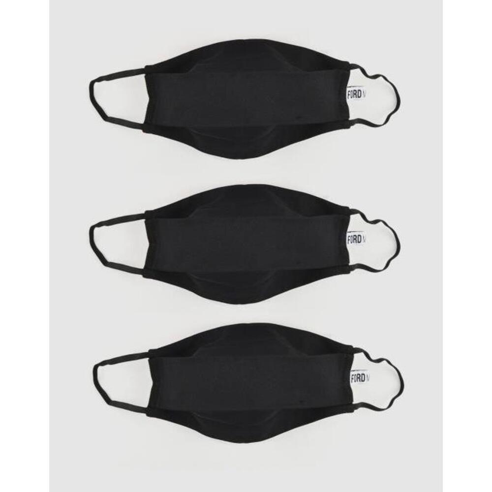 Ford Millinery 3 Pack Reusable Fabric Face Masks (Black) FO476AC11EUU