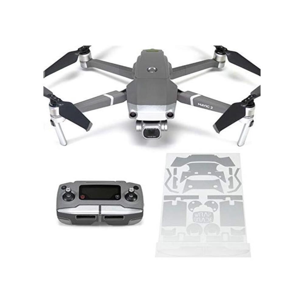 Wrapgrade Poly Skin Sticker Compatible with DJI Mavic 2 Accent Color (Airforce Silver) B07L88D8PJ