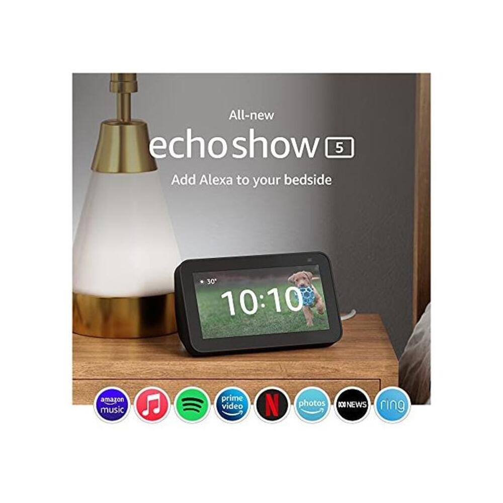 All-new Echo Show 5 (2nd Gen, 2021 release) Smart display with Alexa and 2 MP camera Charcoal B08KGVRMRG