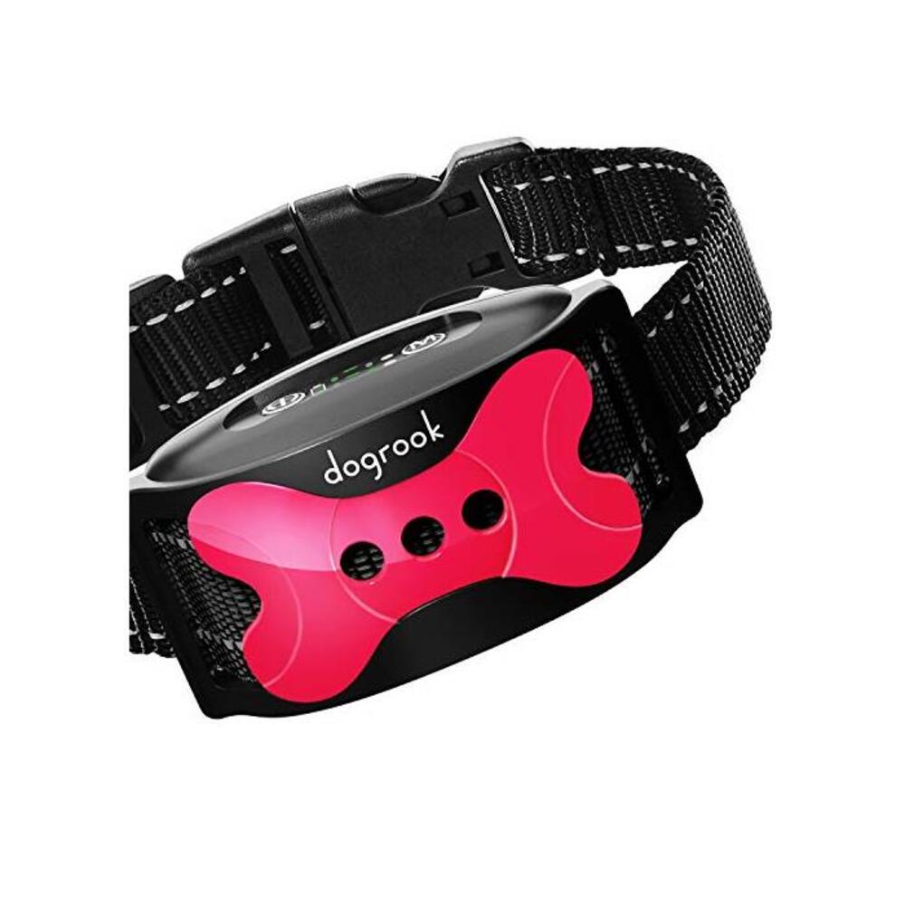 DogRook Rechargeable Dog Bark Collar - Humane, No Shock Barking Collar - w/2 Vibration &amp; Beep Modes - Small, Medium, Large Dogs Breeds - No Harm Training - Automatic Action Without B07CJCMR75
