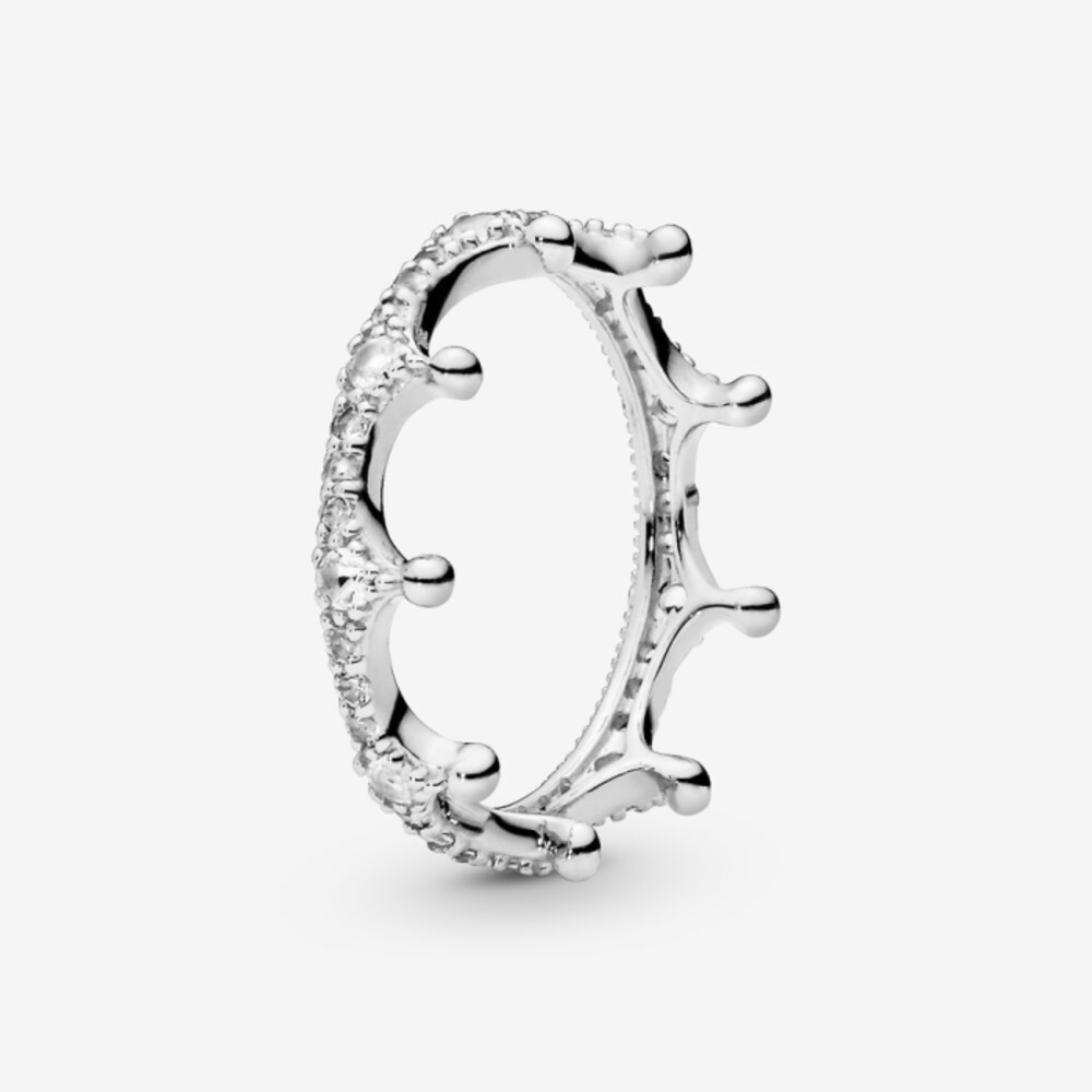 판도라 클리어 스파크링 크라운 링 197087CZ, Pandora Clear Sparkling Crown Ring 197087CZ
