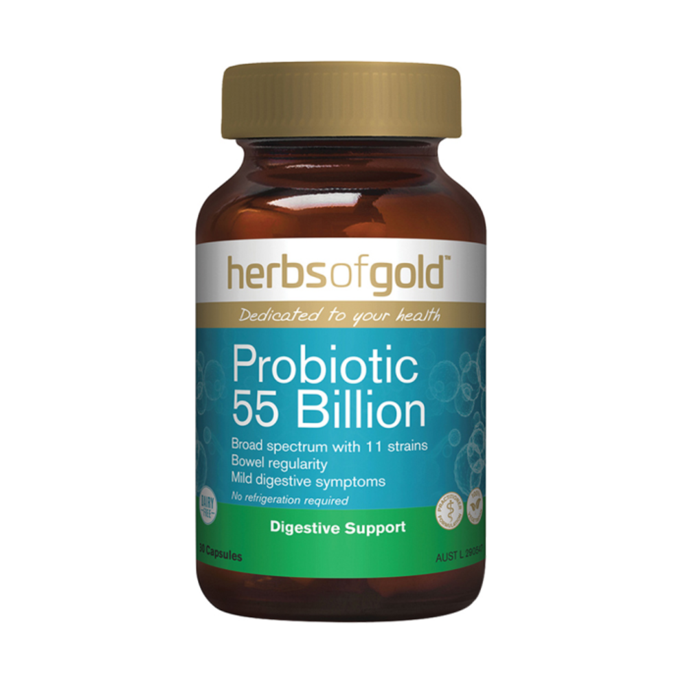 허브 오브 골드 프로바이오틱빌리언 (쉘프 스테이블) 30c, Herbs Of Gold Probiotic 55 Billion (Shelf Stable) 30c