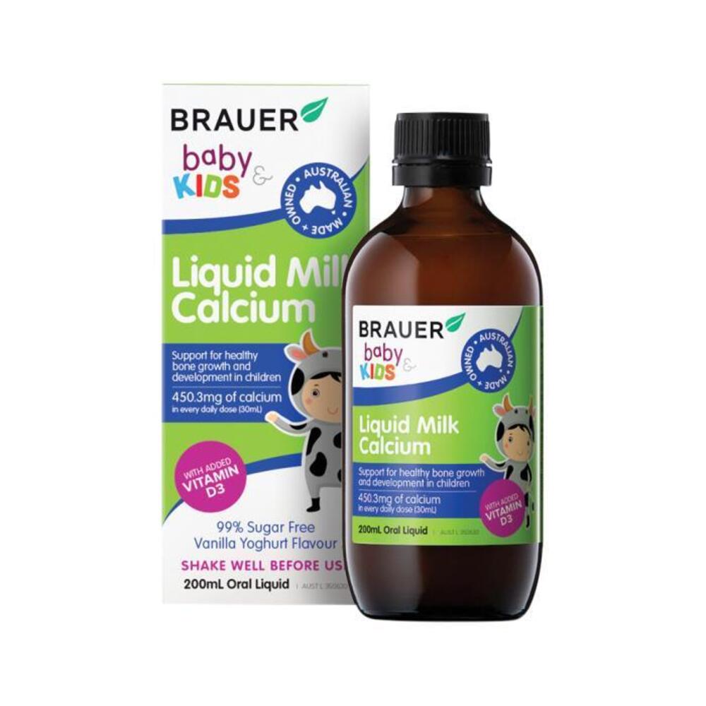 Brauer Baby &amp; Kids Liquid Milk Calcium Oral Liquid 200ml