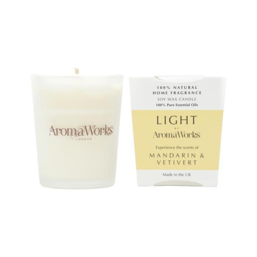 AromaWorks Light Candle Mandarin &amp; Vetivert Small 75g