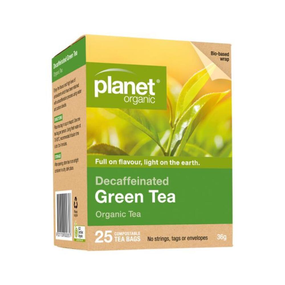 Planet Organic Organic Decaffeinated Green Tea x 25 Tea Bags