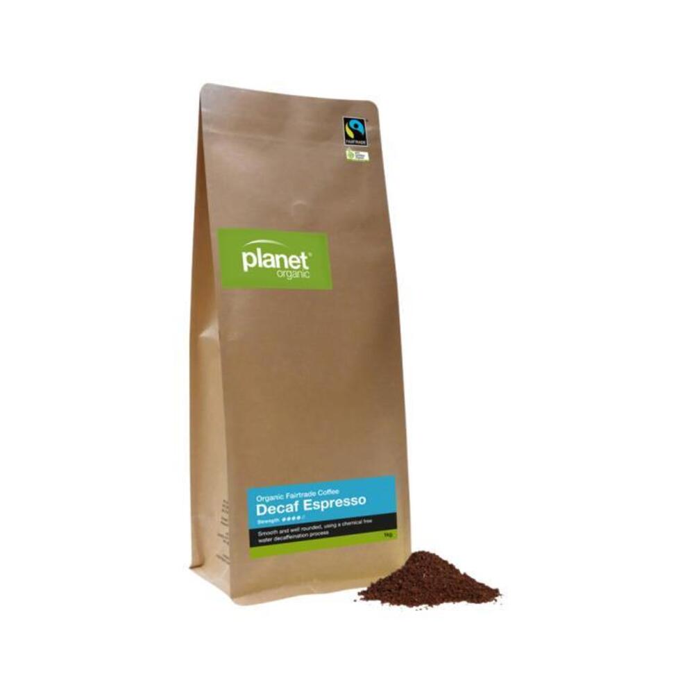 Planet Organic Organic Coffee Espresso Decaf Plunger Ground 1kg