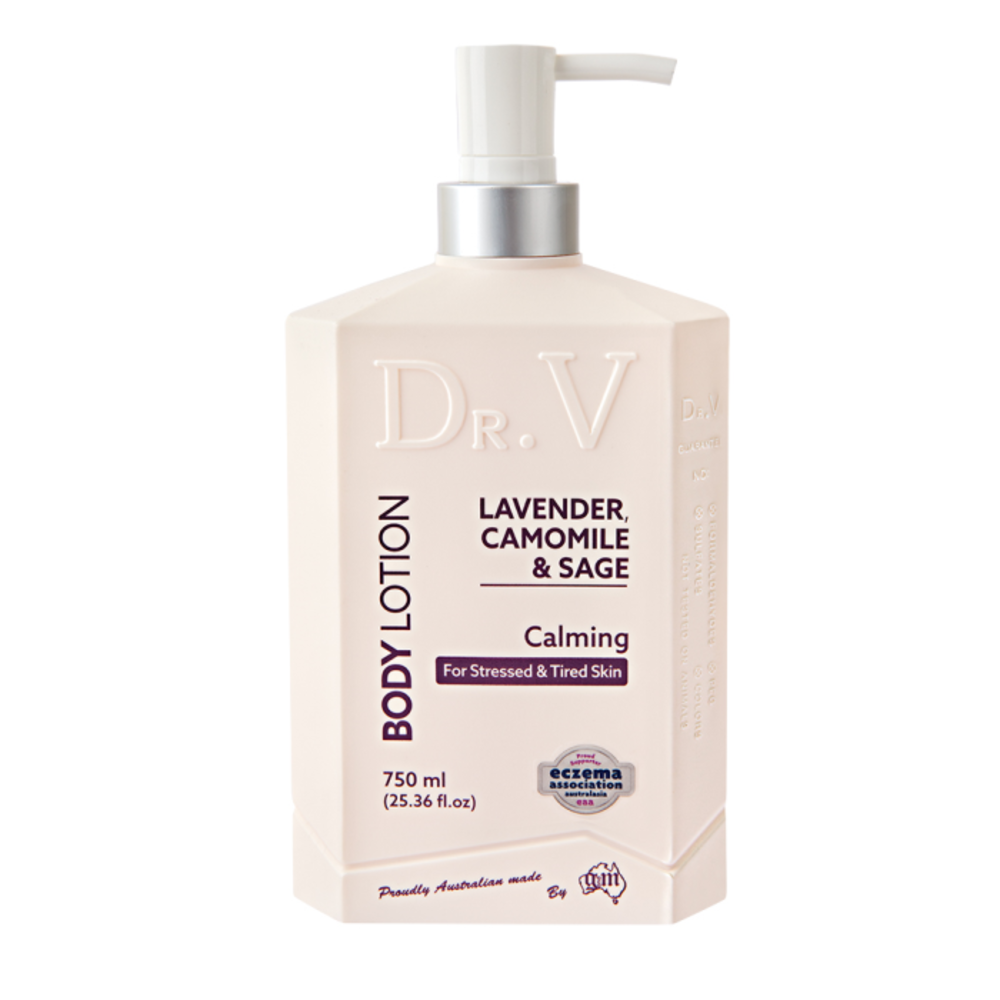 닥터. V 바디 로션 라벤더, 캐모마일 and 세이지 (카밍 포 스트레스드 and 타이어드 스킨) 750ml, Dr. V Body Lotion Lavender, Camomile and Sage (Calming for Stressed and Tired Skin) 750ml