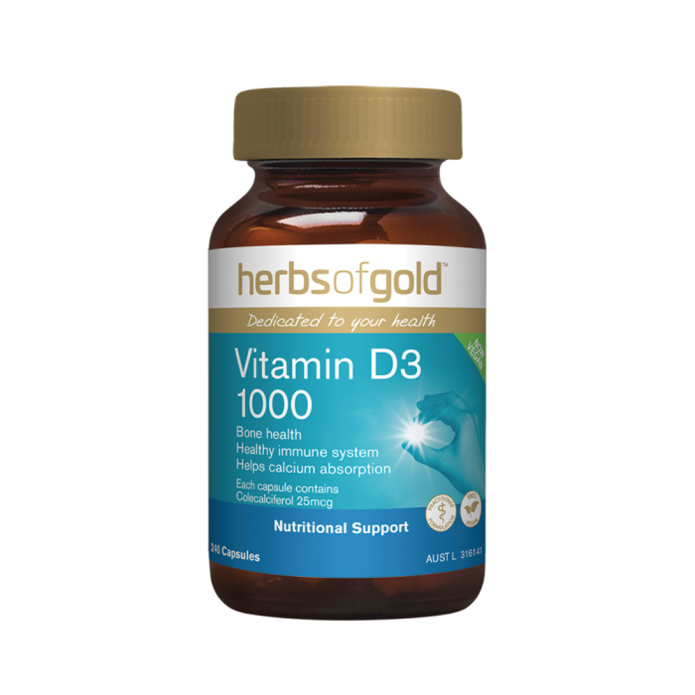 허브 오브 골드 비타민 D3240c, Herbs Of Gold Vitamin D3 1000 240c