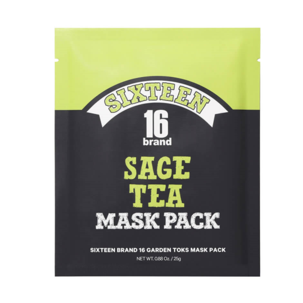 16브랜드 16 가든 톡스 마스크 팩 세이지 티 I-029668, 16Brand 16 Garden Toks Mask Pack Sage Tea I-029668
