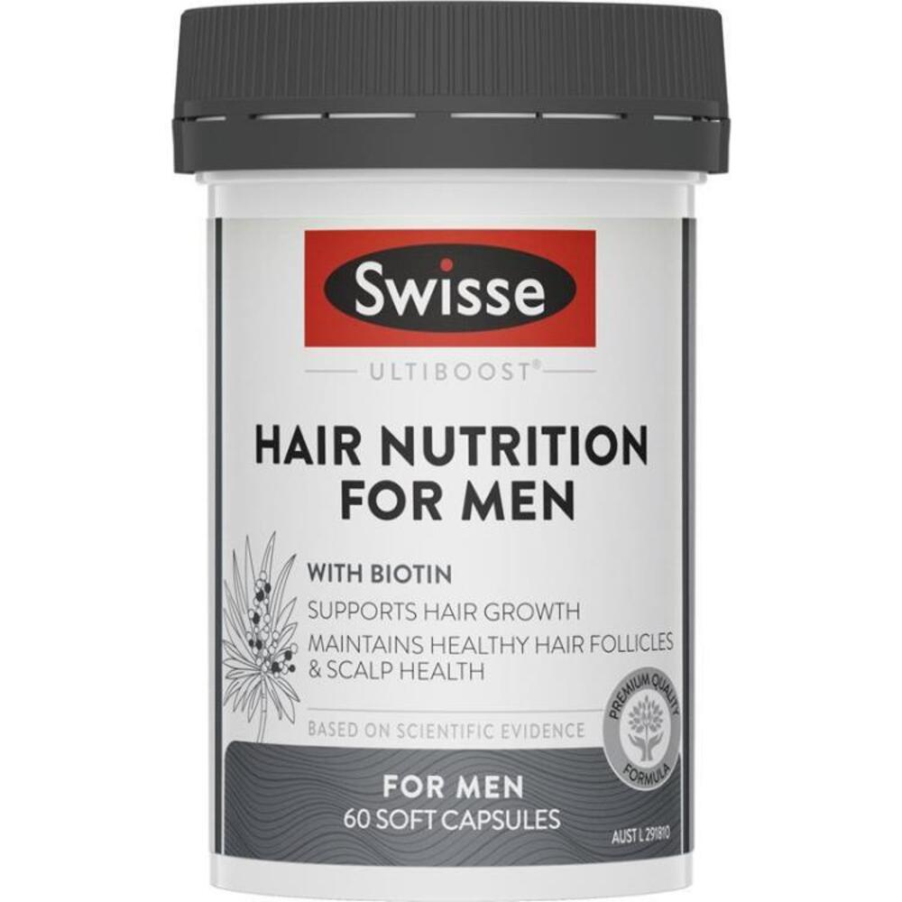 스위스 남성 헤어 영양제 Swisse Hair Nutrition For Men 60 Capsules