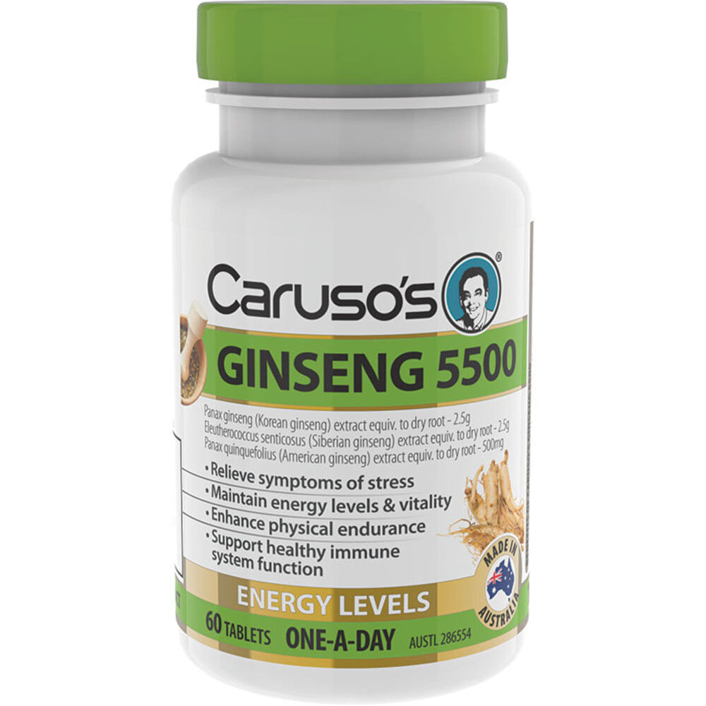 카루소스 내츄럴 헬스 원 어 데이 인삼 5500 60타블렛 Carusos Natural Health One a Day Ginseng 5500 60 Tablets