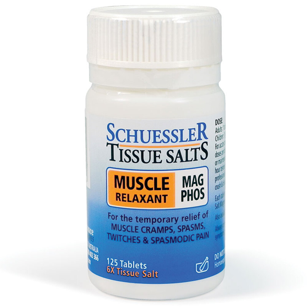 마틴앤플레젠스 티슈 솔트 매그 포스 머슬 릴렉선트 125타블렛 Martin and Pleasance Tissue Salts Mag Phos Muscle Relaxant 125 Tablets