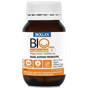 바이오글란 Bioglan Bio Happy Curcumin plus Probiotics 30 Capsules