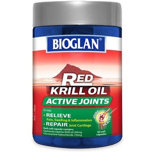 바이오글란 Bioglan Red Krill Oil Active Joints 60 Soft Capsules