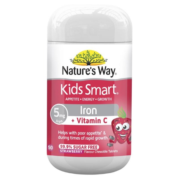 네이쳐스 웨이 키즈 스마트 아이언 츄어블 50 타블렛 Nature&#039;s Way Kids Smart Iron Chewable 50 Tablets