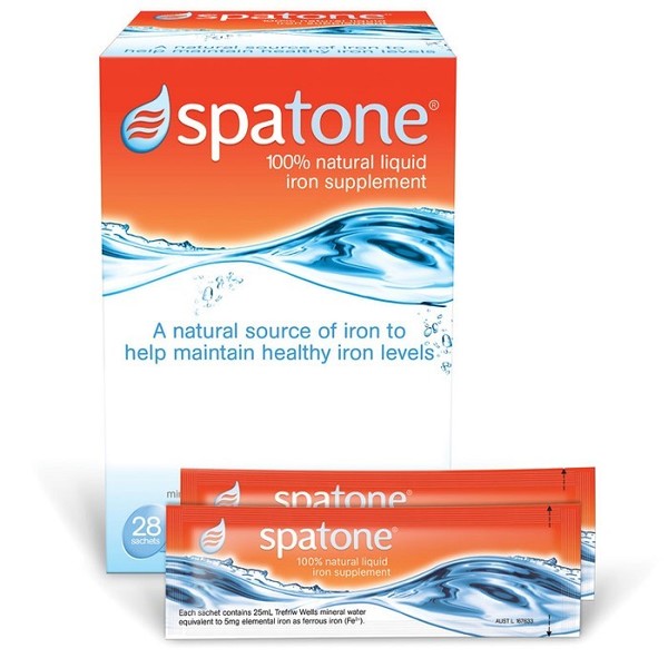스파톤 100% 내츄럴 철분 보충제 28 개SpaTone 100% Natural Iron Supplement Sachets 28
