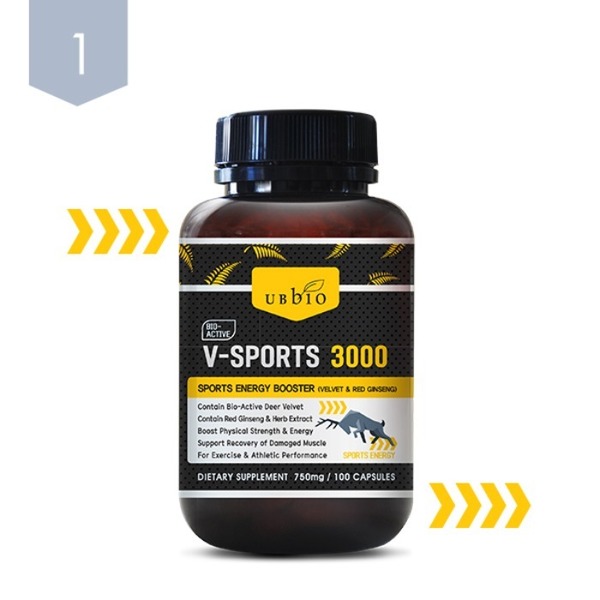 유비바이오 V-Sports 3000(녹용,홍삼,약재) 100정 UBBIO V-Sports 3000(Velvet,Herb,Ginseng) 100caps