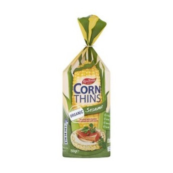리얼 푸드 세사미 콘 띤즈, Real Foods Sesame Corn Thins
