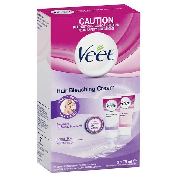 비트 헤어 표백 크림 2x75ml, Veet Hair Bleaching Cream 2x75ml