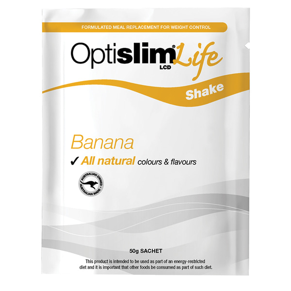 옵티슬림 라이프 쉐이크 바나나 50g 개 OptiSlim Life Shake Banana 50g Sachet